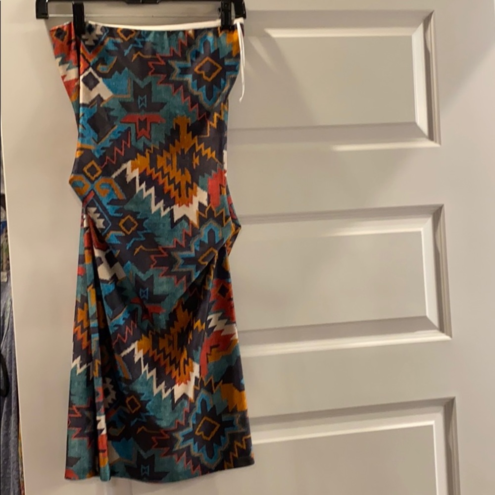 Adorable Southwest Print Strapless Dress